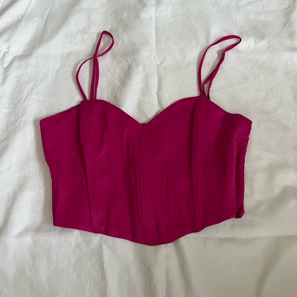 pink zara corset top size small - Picture 3 of 4